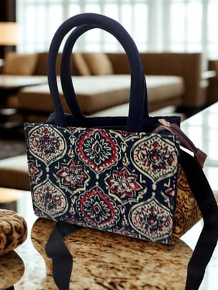 Canvas, digital print sling bag