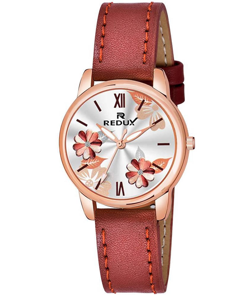 Redux Leather Round Womens Watch