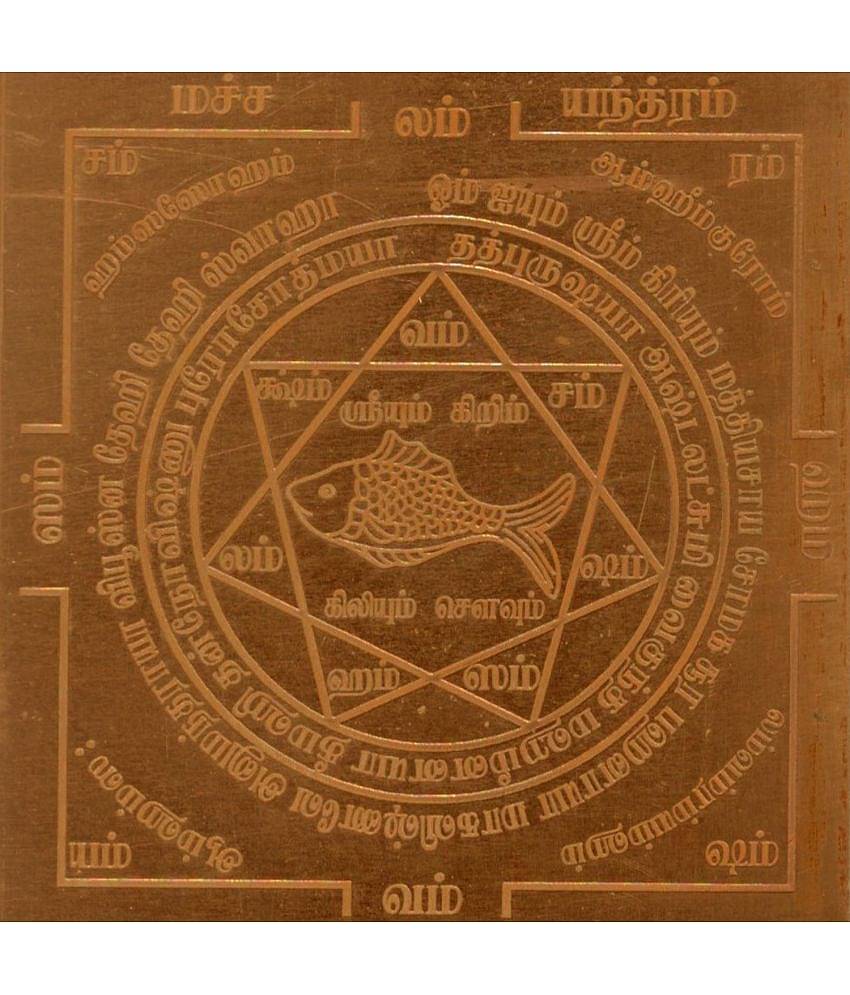 Sri Bakthi Today Matsya Yantra Macha Yantra Tamil Copper