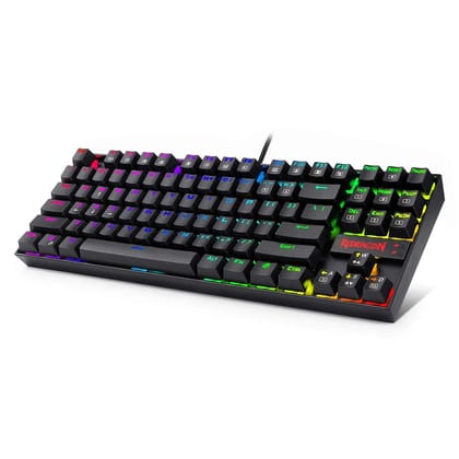 Redragon Kumara K552 - TKL Wired Mechanical Keyboard RGB Black (Blue Switch)