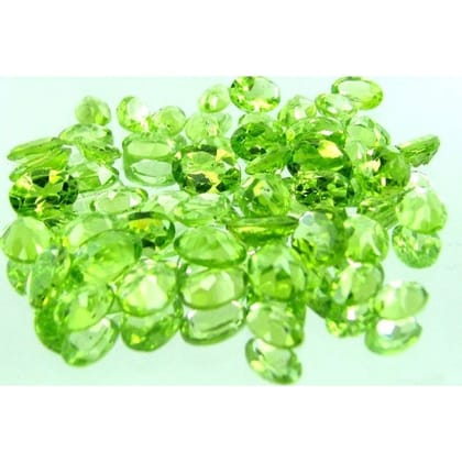 40Ct 50pc Lot Natural Green Peridot Oval 7X5mm Faceted Gemstones