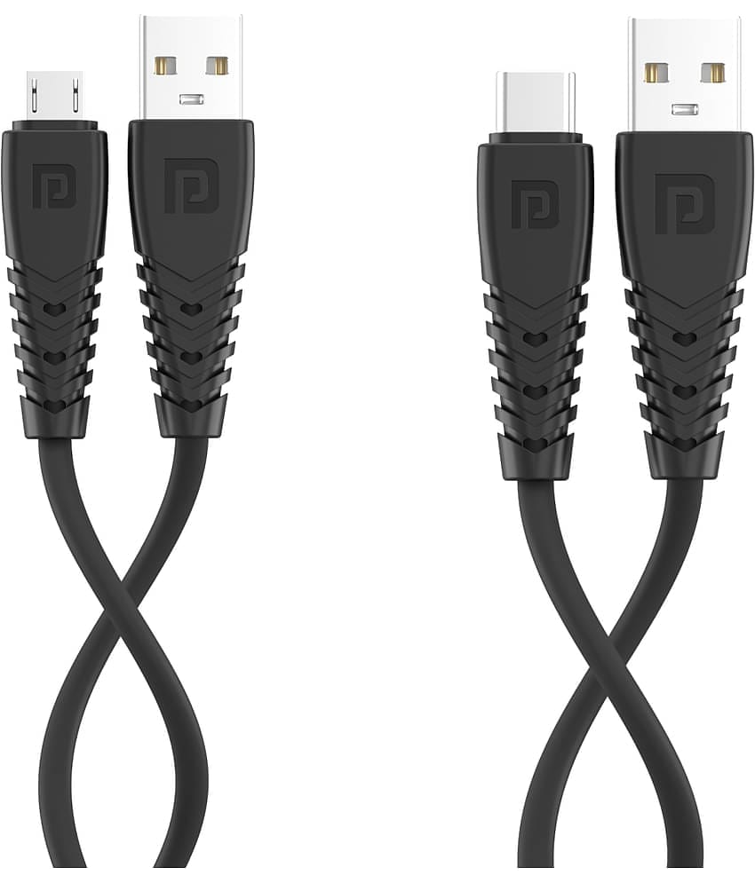 Portronics - Black 3A Type C Cable 1 Meter