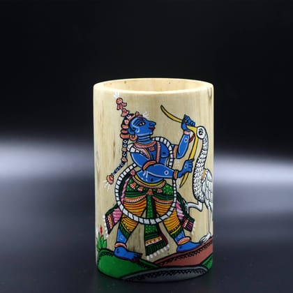 Wooden Pattachitra Pen / Pencil Stand