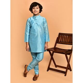 PrintCultr Boys Festive & Party Kurta and Pyjama Set (Blue)
