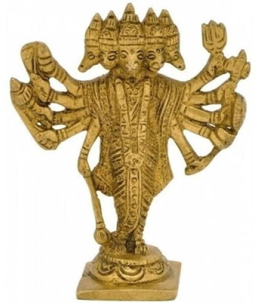 Shri Astha Vinayak Brass Punchmukhi hanuman Idol ( 5 cm )