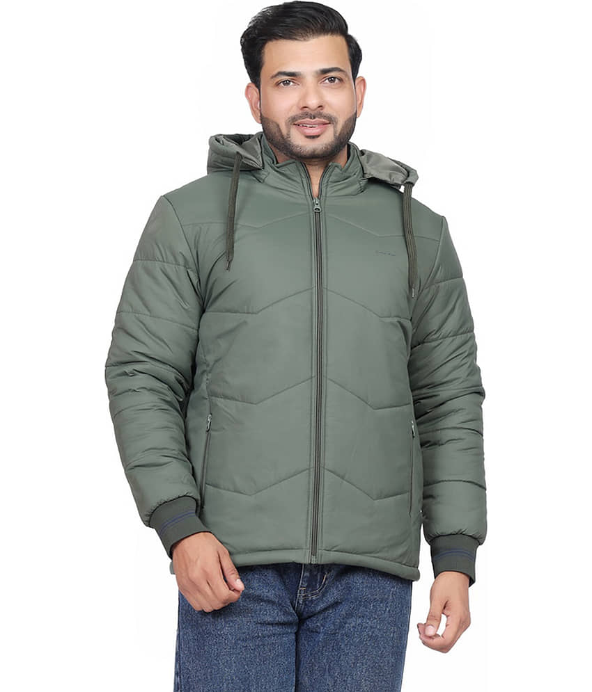 Indian Fort Nylon Men's Puffer Jacket - Olive ( Pack of 1 )