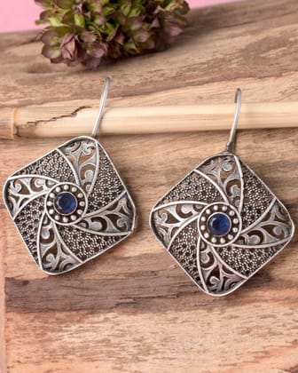 Elegant German Silver Hook Earrings – Timeless Style for Every Occasion | Sarichka-Blue