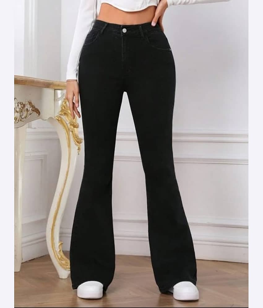 Broadstar - Black Cotton Bootcut Women's Jeans ( Pack of 1 )