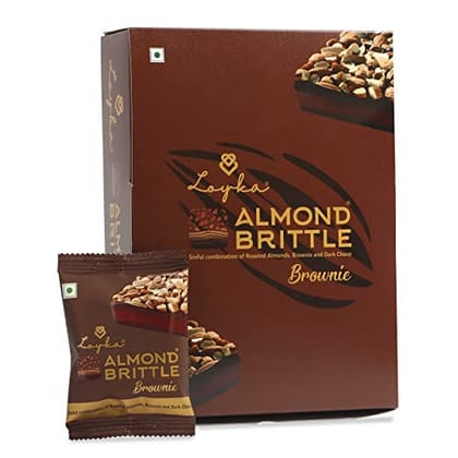 Loyka Almond Brittle Brownie Box Dark Choco, 12 pcs