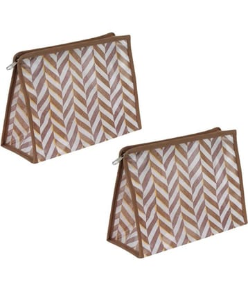 PrettyKrafts Beige Cosmetic Pouch