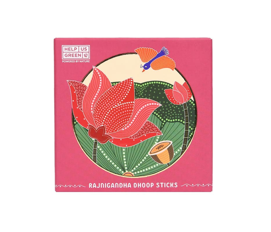 Help Us Green Handmade Natural Rajnigandha Dhoop Sticks, 40 Sticks