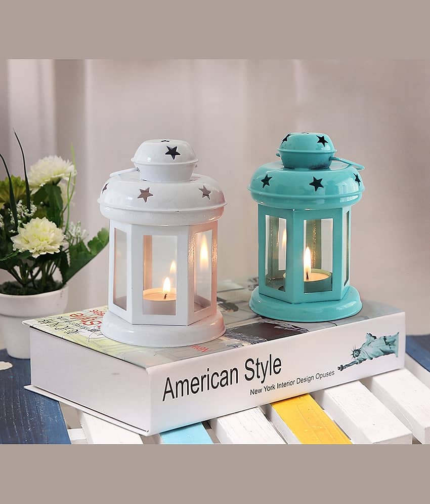 Arsalan Table Top and Hanging Iron Tea Light Holder - Pack of 2