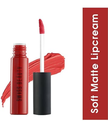 Swiss Beauty soft Matte Lipstick (Pure Red), 6ml