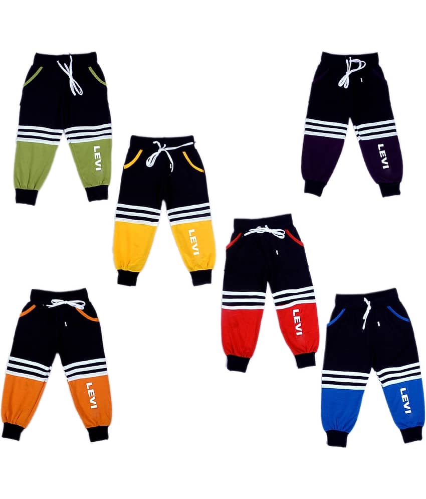 DIAMOND EXPORTER Pack of 6 Boys Cotton Blend Trackpant ( Multi Color )
