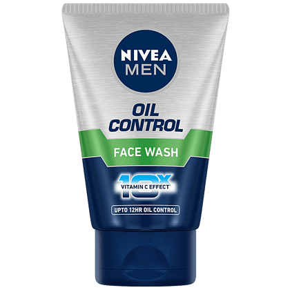 Nivea Men Oil Control Face Wash - For Oily Skin, With 10X Vitamin C Effect, 100 G