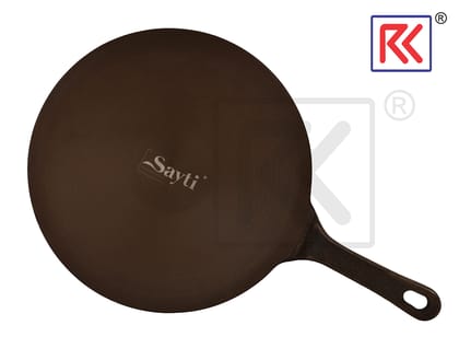 RK Pre-Seasoned Cast Iron Tawa | Pre-Seasoned with 100% Vegetable Oil | Naturally Nonstick | High Pressure Casting | High Strength | Bring Back Nostalgic Taste | Toxin-Free (25cm)