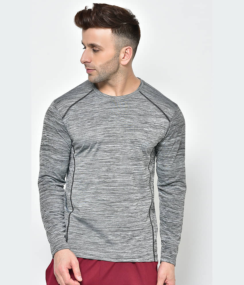 Chkokko - Grey Polyester Regular Fit Men's Sports T-Shirt ( Pack of 1 )