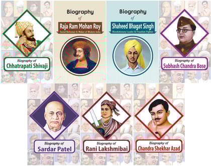 Biography of Sardar Vallabhbhai Patel, Rani Lakshmibai, Shaheed Bhagat Singh, Chandra Shekhar Azad, Subhash Chandra Bose, Chhatrapati Shivaji & Raja Ram Mohan Roy (Set of 7 Books) [Paperback] [Oct 13, 2023] RPH Editorial Board