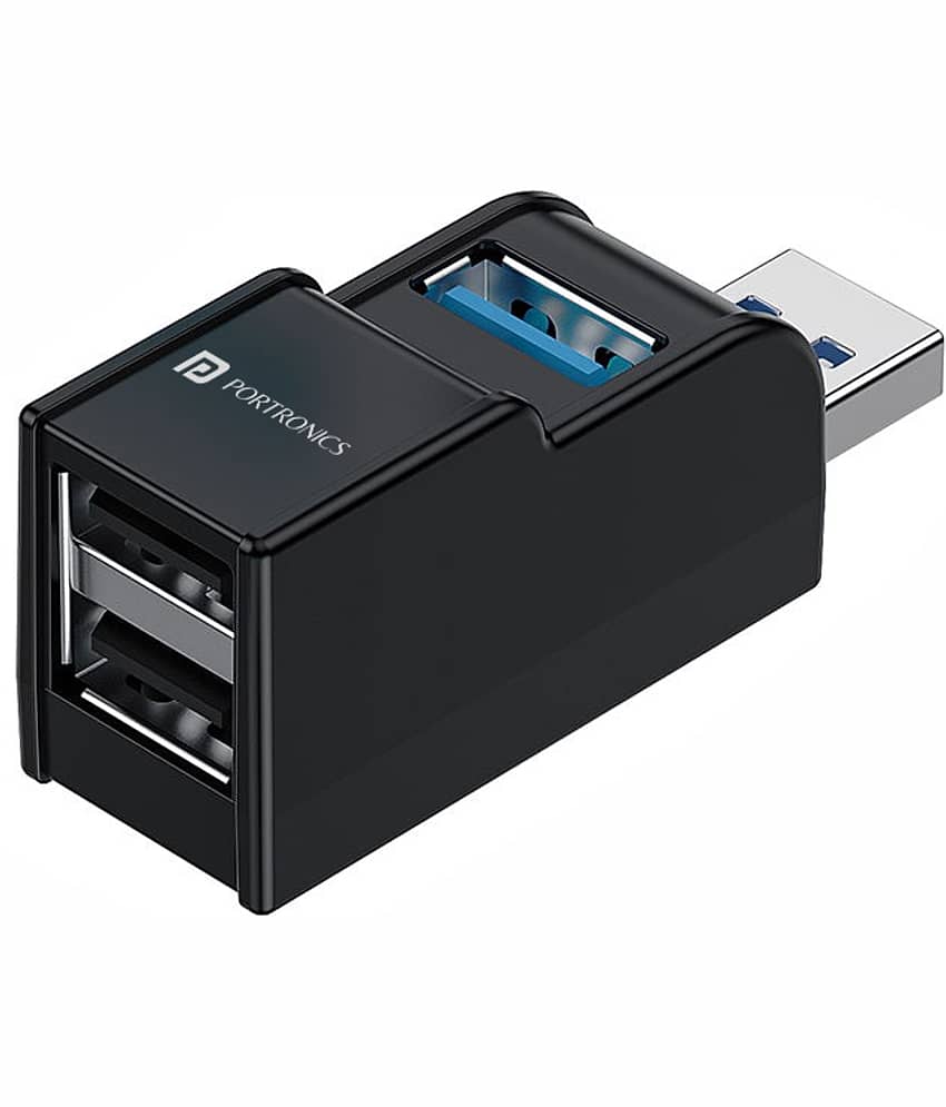 Portronics 3 port USB Hub - Mport 3A - 3-in-1 USB 3.0 & USB 2.0