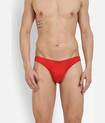 La Intimo Pack of 1 Polyester Briefs For Men's ( Red )