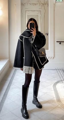 Escobar shawl jacket-Black / XS