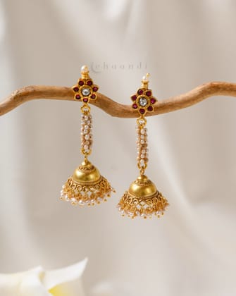 Gold Polish Silver Earrings CHE2024
