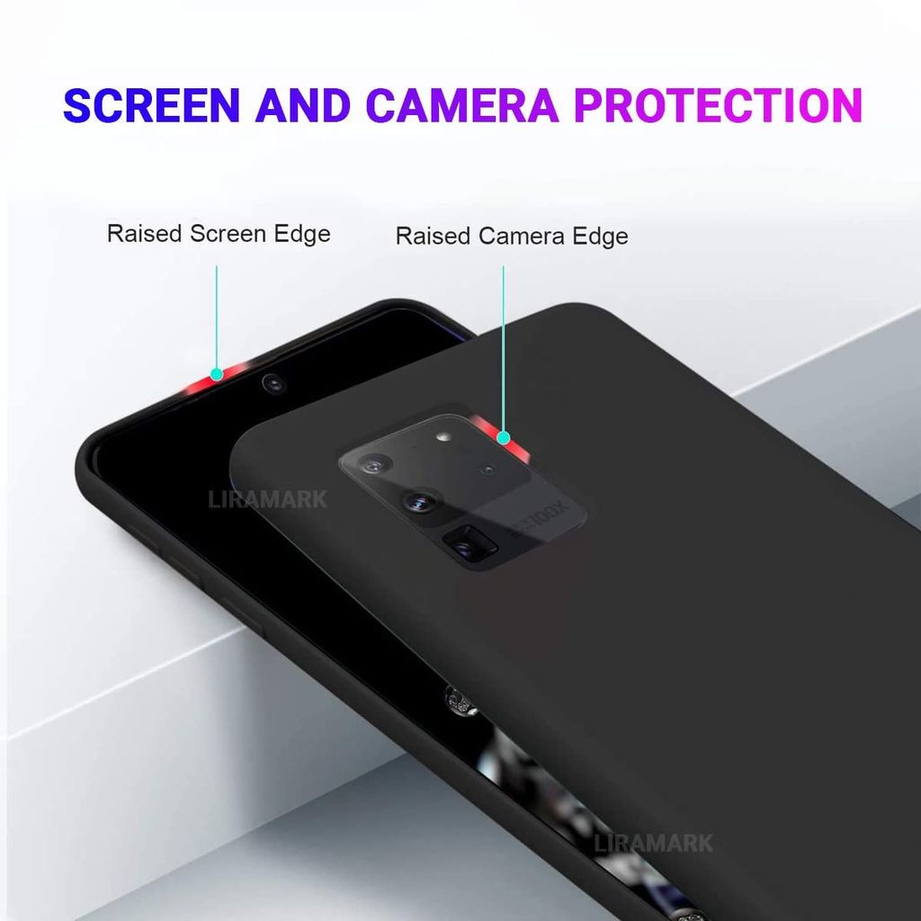 LIRAMARK Liquid Silicone Soft Back Cover Case for Samsung Galaxy S20 Ultra / S20 Ultra 5G