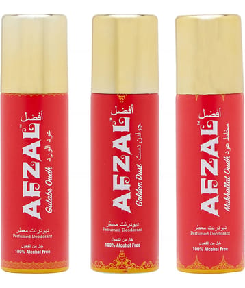 AFZAL Pack of 3 Unisex Daily use Deodorant Spray 50 mL Pack of 3