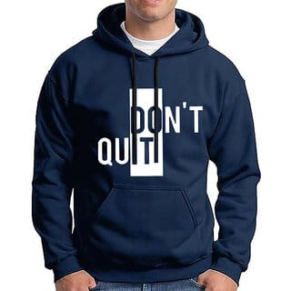 HIT SQUARE Men Blue Printed Hooded Full Sleeve Sweatshirt.