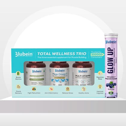 Multivitamin, Omega-3, Ashwagandha, Glow Up Combo