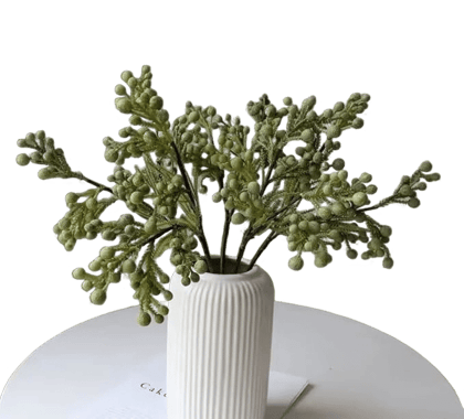 Ribbed Pipe Ceramic Vase, Flower Vase, Pampas Grass Vase, Vase for Money Plant Live Plants, Vase Home Decor Centrepiece Decor for Home, Office, or Gifts VASE ONLY NO Flowers- (White, 6 Inch)
