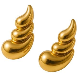 kimti 18K Gold Plated Luna Drip Earrings