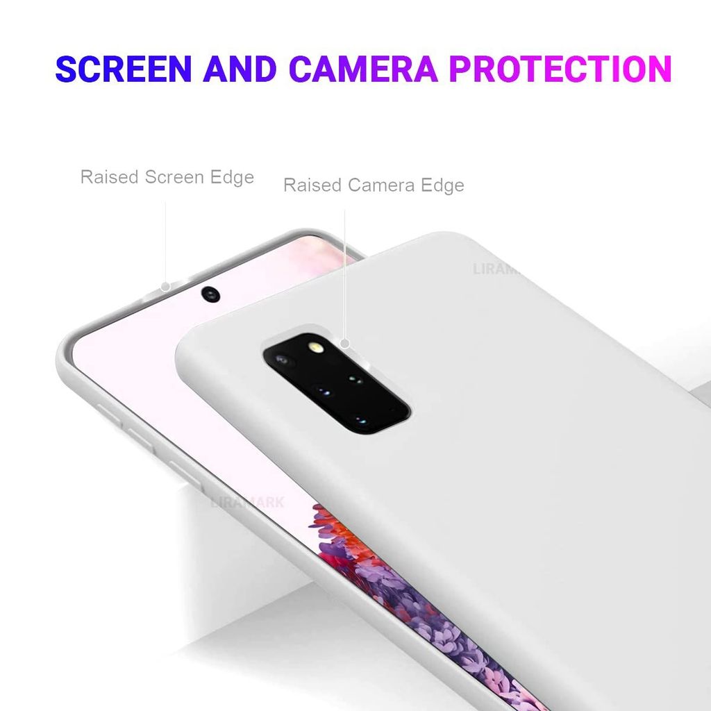 LIRAMARK Liquid Silicone Soft Back Cover Case for Samsung Galaxy S20 Plus / S20 Plus 5G