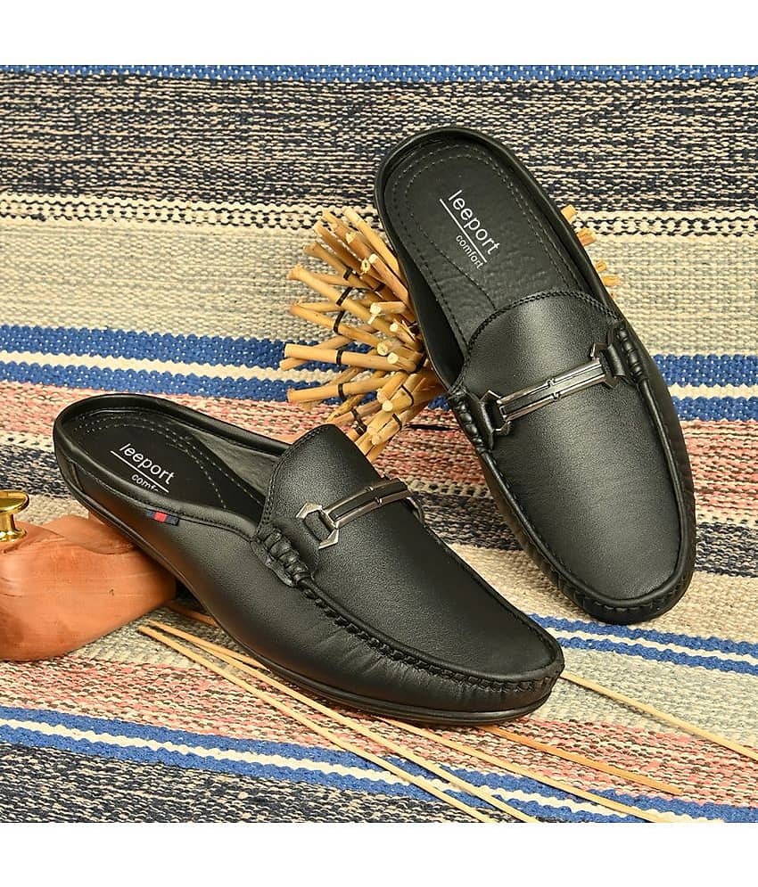 Leeport Black Men's Slip on