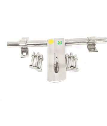 ONMAX 10 inches and  Stainless Steel aldrop High Quality Premium Range Door Fittings Aldrops Set | Main Double Door, Single Door Hardware Al Drops | Latch for Home Gate, Satin Silver Finish | pack of 1 set (SSRA1014)