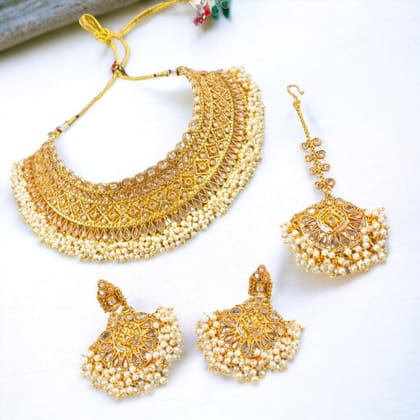 Ethnic Traditional Brass Choker set with Earrings