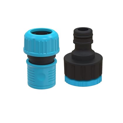 Divine Tree Hose Connector Nozzle Tap Connector for Quick Hose Fitting 1/2 Inch 3/4 Inch Garden Hose Pipe Fitting Pack of 2