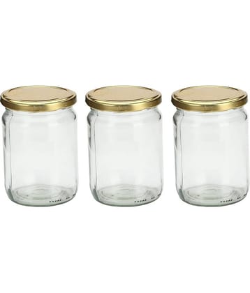 AFAST Glass Container Glass Transparent Salt/Pepper Container ( Set of 3 )