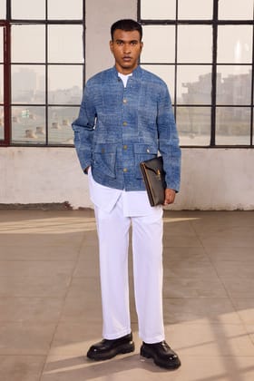 SHAYAR SET- INDIGO (SET OF 3)-XS