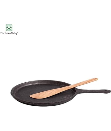 The Indus Valley Neem Wood Compact Flip Spatula + Cast Iron Tawa