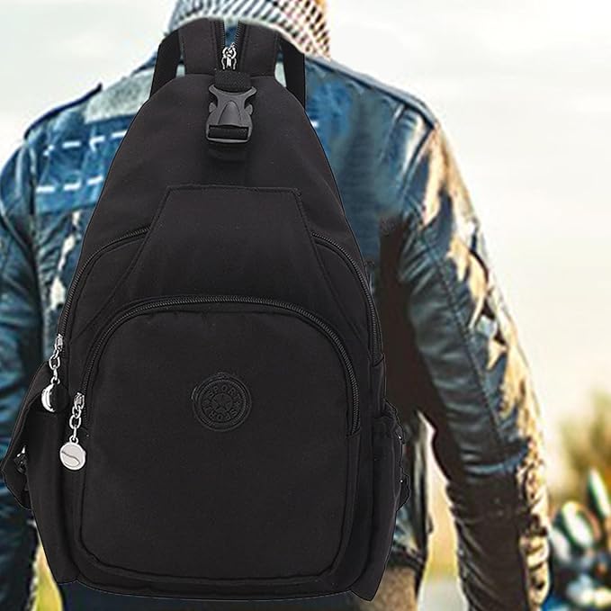 Black Sling Bag - Lightweight & Water-Resistant