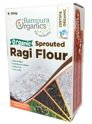 Rampura Organic Ragi - Sprouted Flour - 300 g