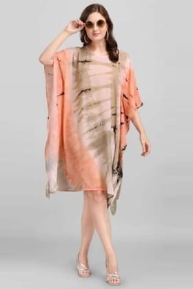 Tie & Dye Short Kaftan Dress