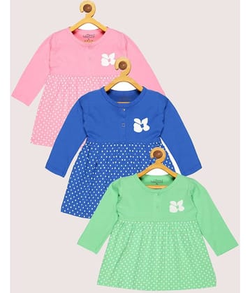 Babeezworld Pack of 3 Baby Girls 100% Cotton Tops ( Multi )