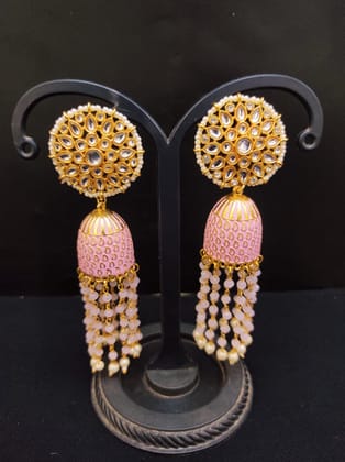 ZEVAR I High Quality Kundan Jhumka Earrings Set
