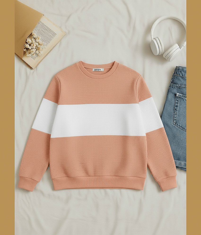 Try This Cotton Blend Round Neck Men's Sweatshirt - Pink ( Pack of 1 )