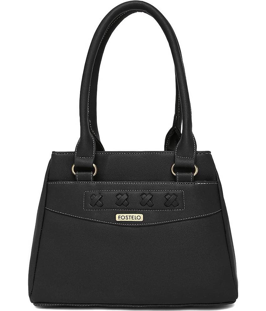 Fostelo Black P.U. Shoulder Bag