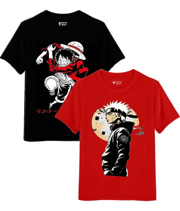SILVER FANG Pack of 2 Boys Cotton Blend T-Shirt ( Multicolor )