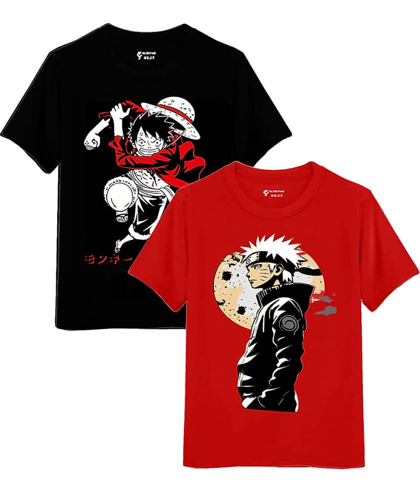 SILVER FANG Pack of 2 Boys Cotton Blend T-Shirt ( Multicolor )