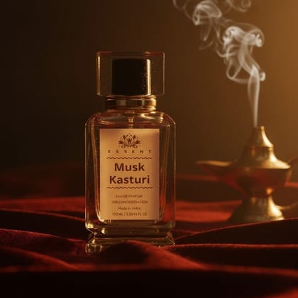 Essent Perfumes Musk Kasturi Eau de Parfum (EDP) – Traditional Kasturi Musk Long Lasting Perfume – Unisex Fragrance